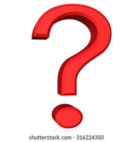 Red Question Mark Isolated White Background Stock Illustration ...