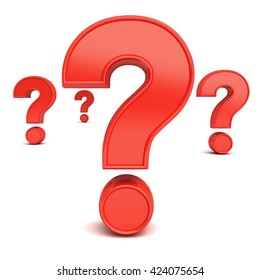 Red Question Marks Isolated Over White Stock Illustration 424075654 ...