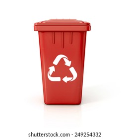 Red Recycle Bin Recycle Sign 3d Stock Illustration 249254332 | Shutterstock