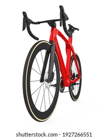 Red Road Bike Isolated. 3D Rendering