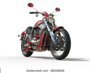 Red Roadster Bike - Front View