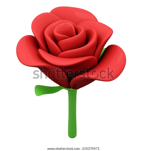 Ilustracion De Stock Sobre Flor Rosa Roja Ilustracion 3d 210370471