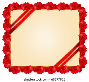 Red rose frame