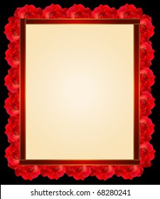 Red rose frame