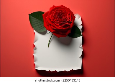 red roses background with empty space for text, message, quotes.