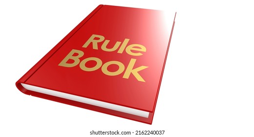 Red Rule Book Isolated On White Stock Illustration 2162240037 ...