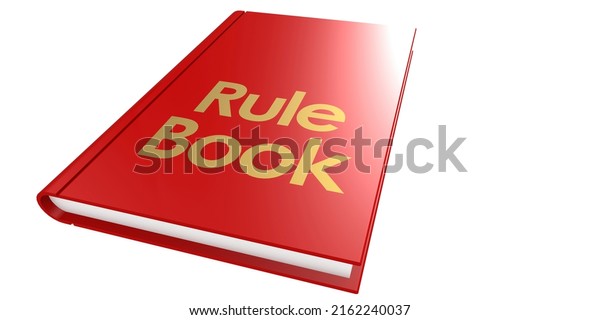 Red Rule Book Isolated On White Stock Illustration 2162240037 ...