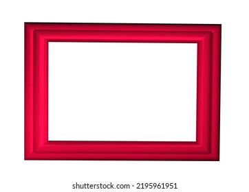 Red Shiny Metal Frame Isolated Photo