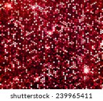 Red sparkle glitter background. Glittering sequins wall.