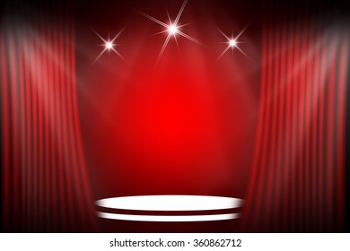 Red Curtain Stage Stock Illustration 323901509 | Shutterstock