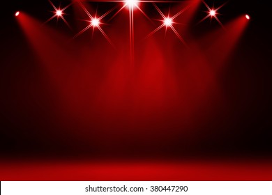 Red Stage Background Stock Illustration 357627203