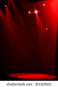 Red stage background,vertical style.