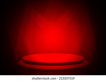 Red Stage Light Background 