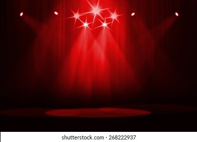 Red Stage Light Background