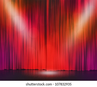 Red Stage Spotlight Background
