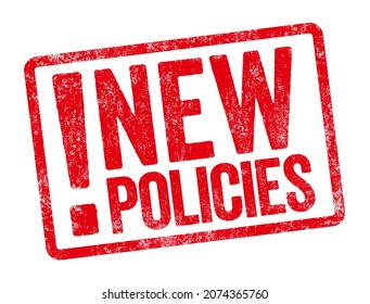 Red Stamp On A White Background - New Policies