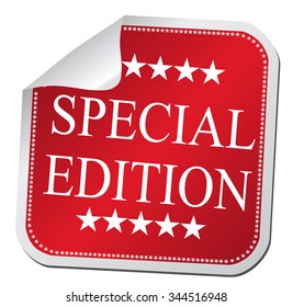 Red Sticker Special Edition Stock Illustration 344516948 