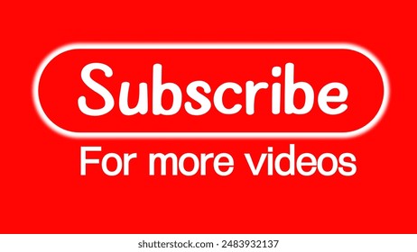 Red subscribe button graphic for encouraging video subscriptions and viewer engagement - Powered by Shutterstock