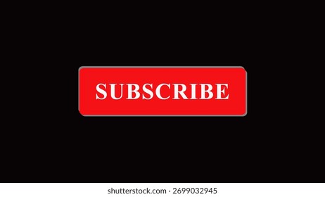Red Subscribe Button with White Text on Black Background image photo.