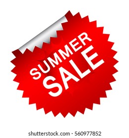 Red Summer Sale Sticker