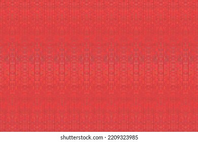 Red Textile Pattern. Decoration Rough Retro.