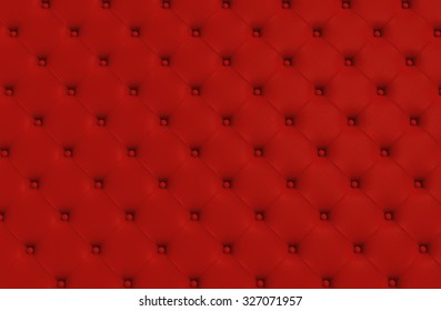 The Red Texture Of The Skin Quilted Sofa