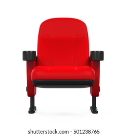 Red Theater Seat. 3D Rendering