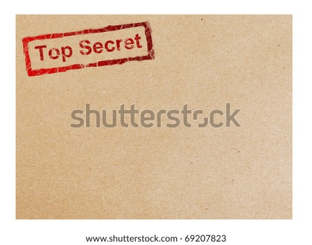 Red Top Secret Stamp On Cardboard Stock Illustration 69207823
