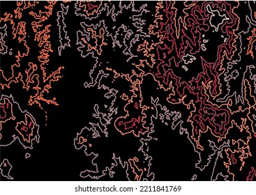 Red Topo Texture Contour Line Land 