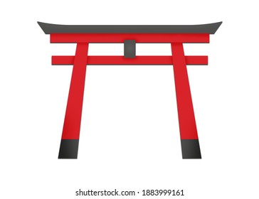 Torii Traditional Japanese Gate Structure Isolated Stock Illustration ...