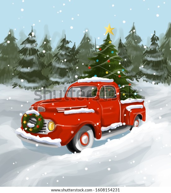 Red Truck Christmas\
Cards, new Year