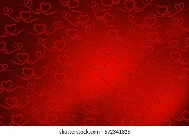 Red Valentine Hearts Beautiful Background Design Stock Illustration ...