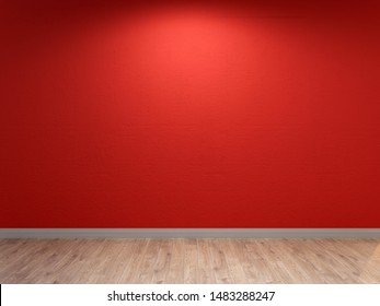 Pared roja con recubrimiento