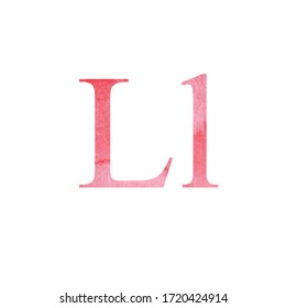 Red Watercolor Letter L Isolated On Stock Illustration 1720424914 ...