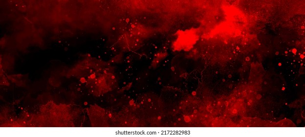 Red Watercolor Ombre Leaks And Splashes Texture On White Watercolor Paper Background, Old Wall Texture Cement Black Red Background Abstract Dark Color Design Are Light With White Gradient Background.