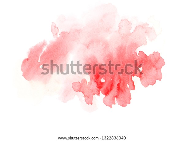 Red Watercolor Painting Ideas Colorful Splash Stock Illustration ...