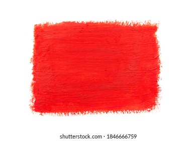 Red watercolor rectangle with brushstrokes on a white background. Backdrop for commercial ads and individual fashion design - Shutterstock ID 1846666759