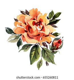 49,026 Orange rose watercolor Images, Stock Photos & Vectors | Shutterstock