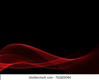      Red Wave Abstract Background 