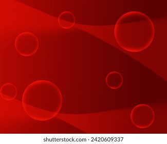 Red wave abstract background. Vector illustration