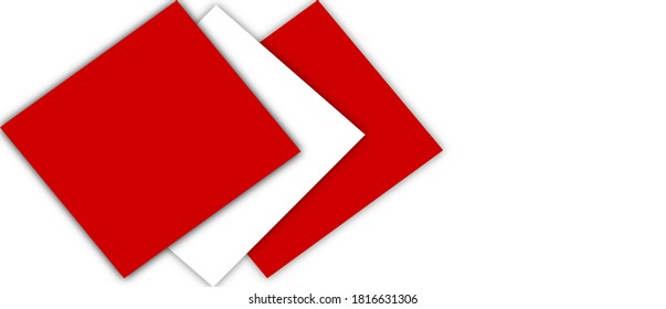red and white abstract background with texture, geometric triangles and square shapes in layered abstract pattern, modern texture design