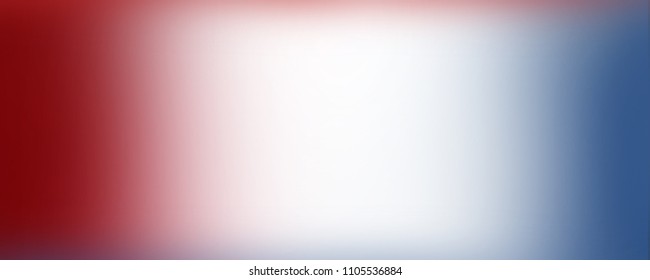 Red White And Blue Background Banner With Soft Blurred Smooth Texture For July 4th; Memorial Day; And Other Patriotic Holidays With Blank Center To Add Your Own Text Or Image.