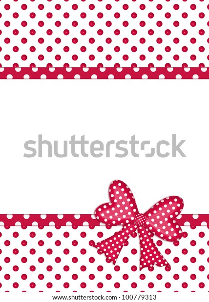 Red White Polka Dot Gift Bow Royalty Free Stock Image