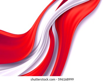 Red White Silk Ribbons On White Stock Illustration 596168999 | Shutterstock