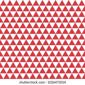 Red and White Triangle Seamless Repeat Pattern Background