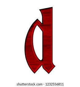 Rich Brown Wood Letter D Lowercase Stock Illustration Royalty Free