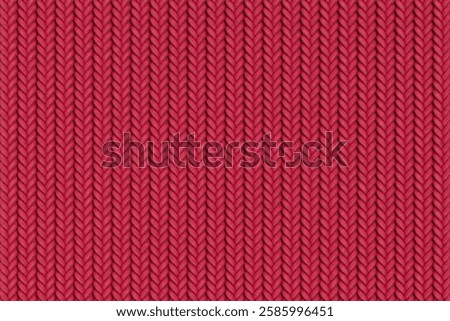 Red Wool Knitted Texture Background, tricot pattern extreme closeup. 3d Rendering