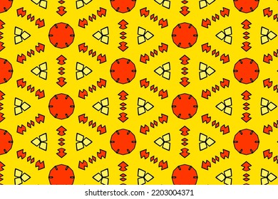 Red Yellow Comic Autumn Fall Cottagecore Aesthetic Boho Botanical Geometry Turing Patterns Background