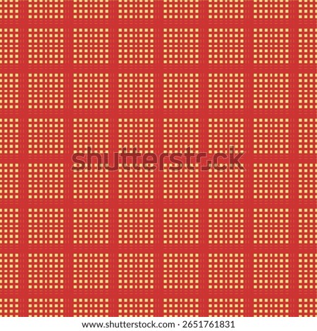 Red and Yellow Plaid Seamless Pattern Background