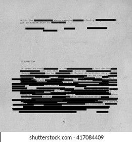 Redacted Text On Photocopy Background Stock Illustration 417084409 ...